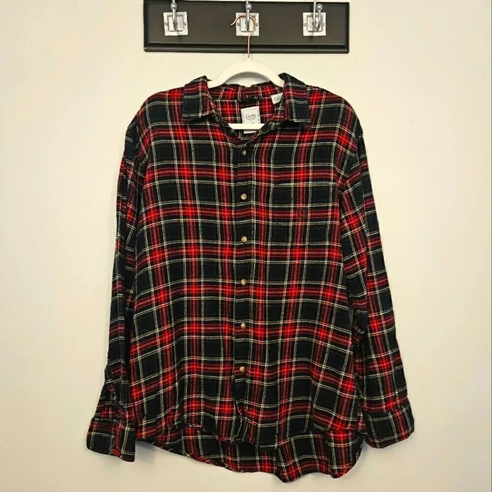Chaps Plaid Flannel Oxford Shirt